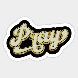 Pray - Jesus Sticker